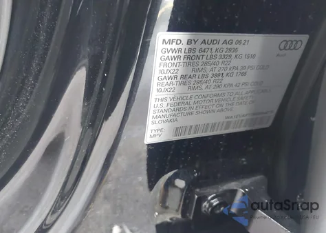 2021 Audi Q8 Premium Plus 55 Tfsi Quattro Tiptronic from USA, damaged, VIN WA1EVAF17MD044079